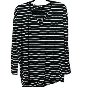 Alya Striped 3/4 Dolman Sleeve Top (M)
